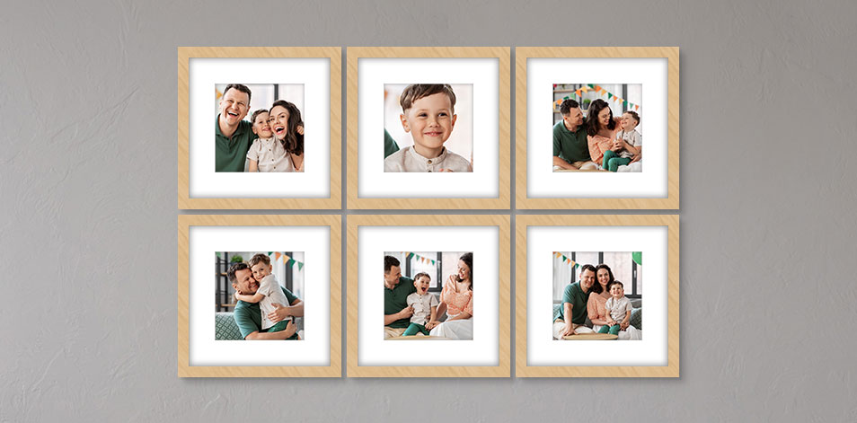 12x12 Wood - Set of 6