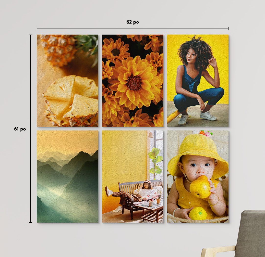 Photos sur toile économiques de 20 x 30 po  - Ensemble de 6