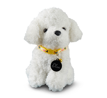 Chien en peluche personnalisé - Blanc 