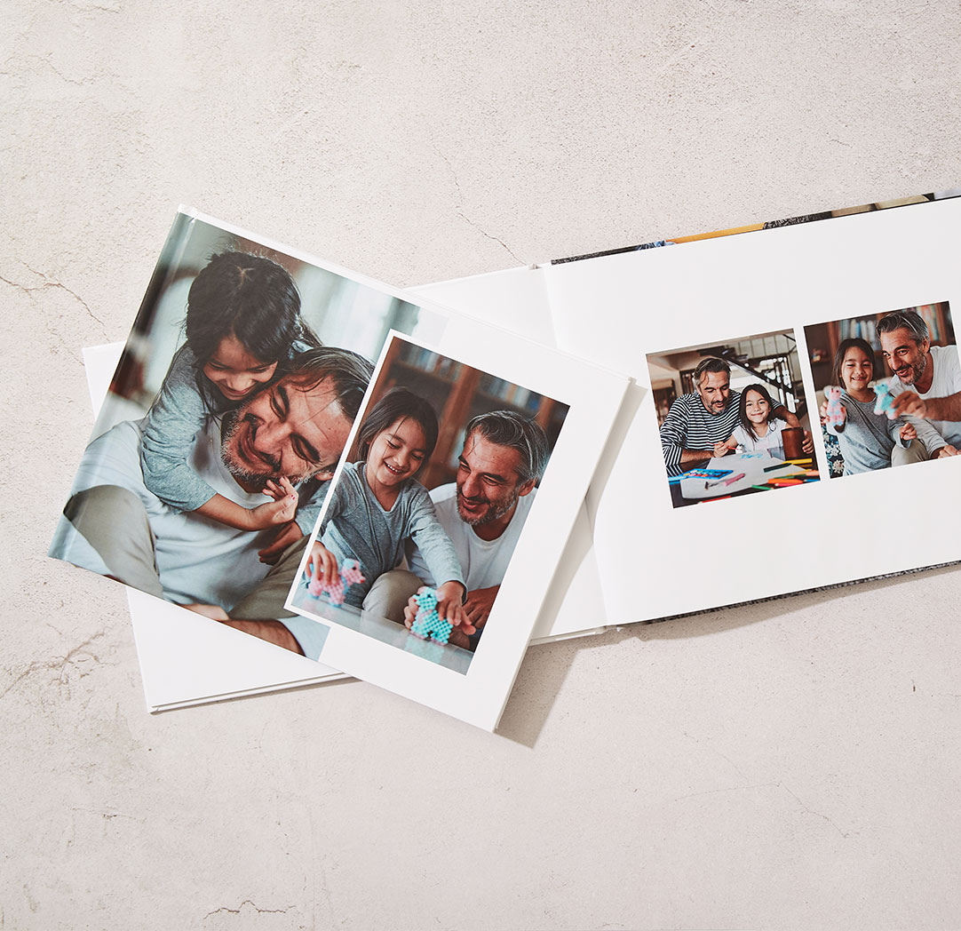 Album photo à couverture rigide personnalisée de 8,25 x 11 po