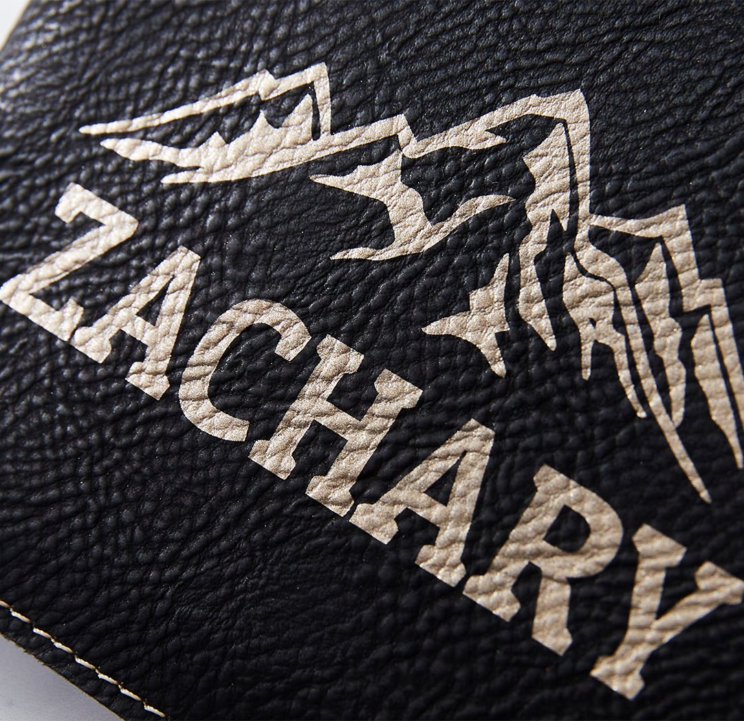 Personalized Black Leather Wallet