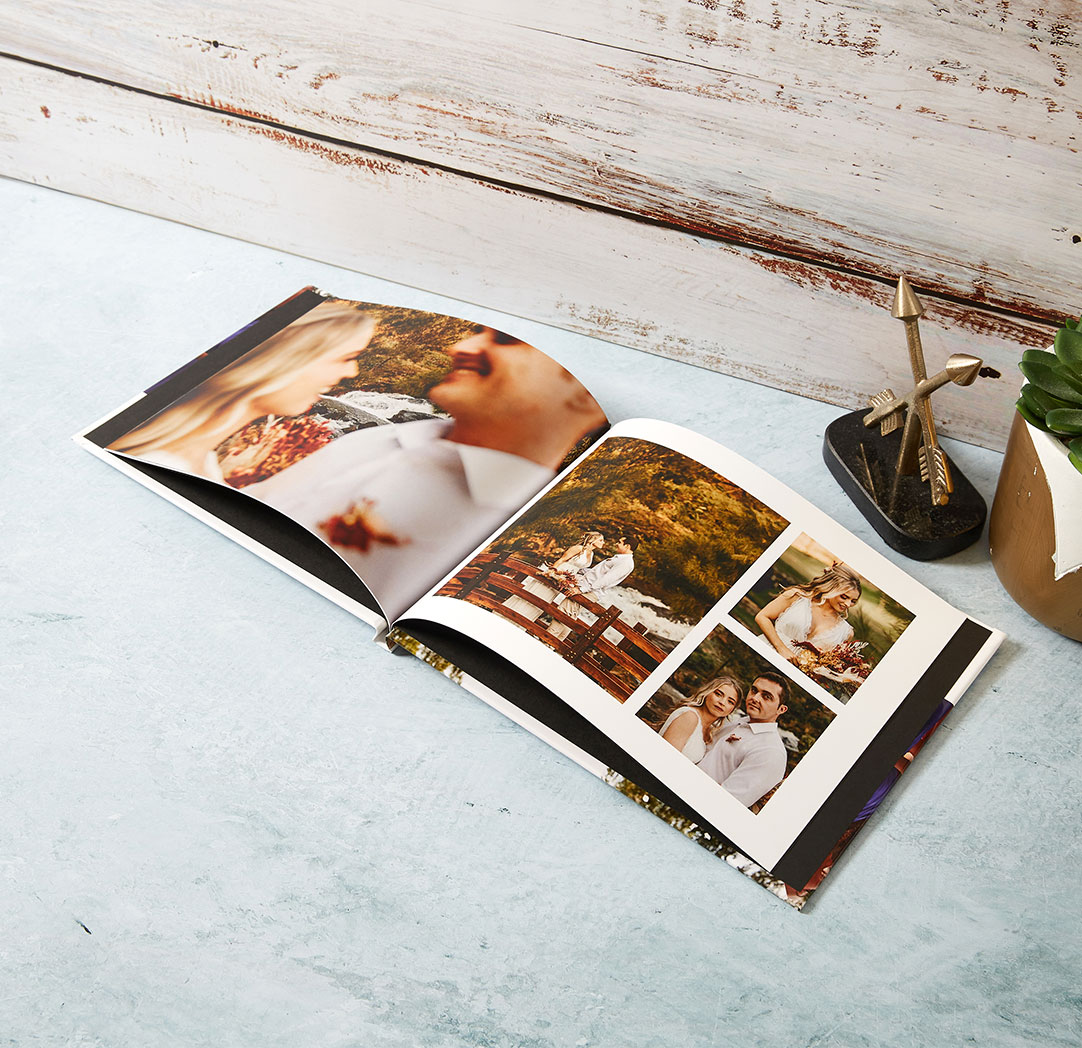 Album photo à couverture rigide personnalisée de 7 x 9 po