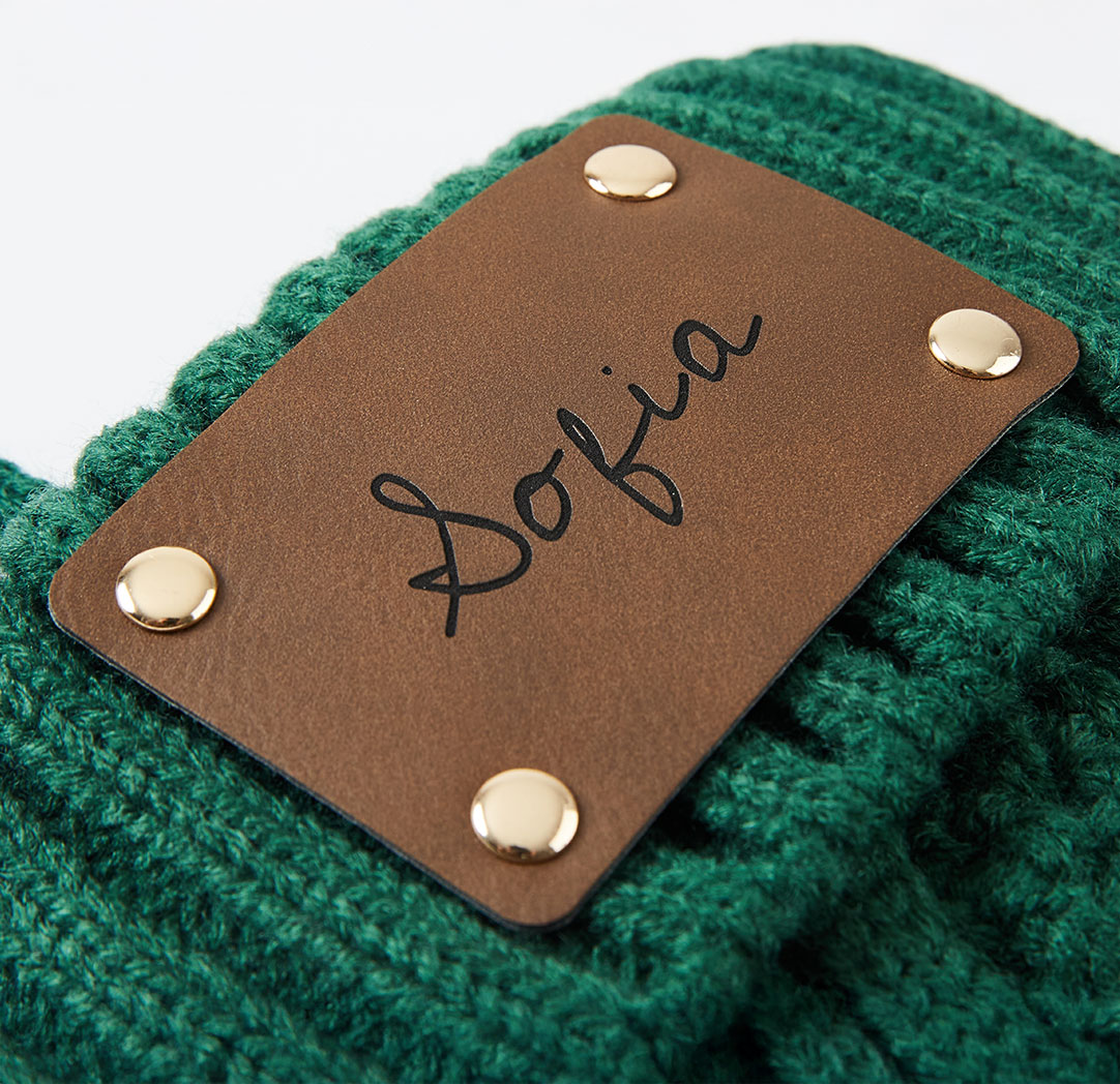 Personalized Green Knit Stocking