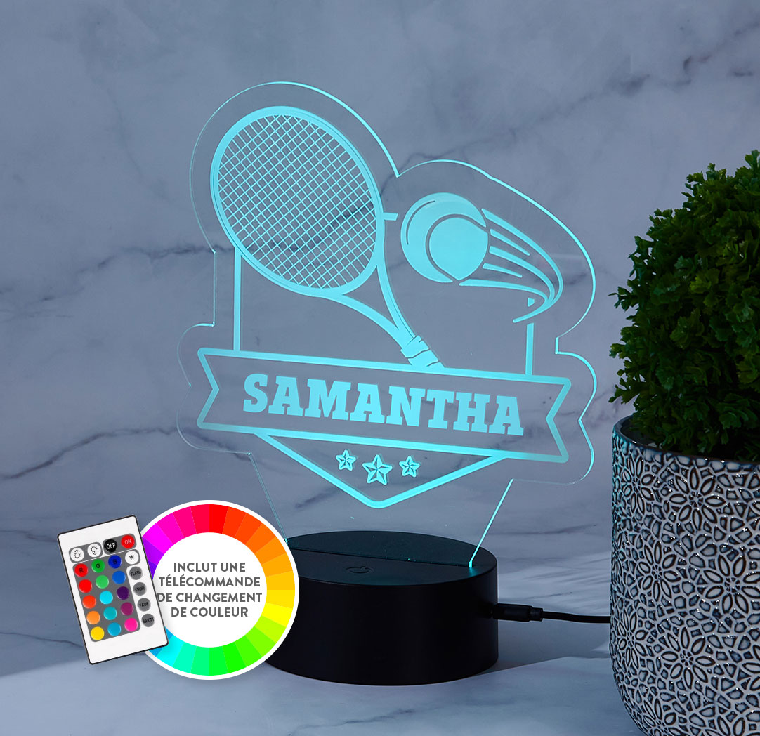 Panneau à DEL personnalisé noir - Tennis