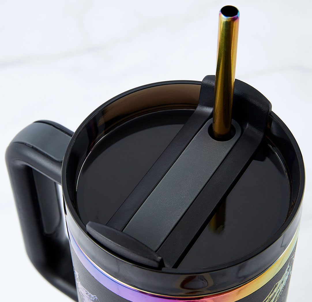 Gobelet métallique personnalisé noir de 40 oz