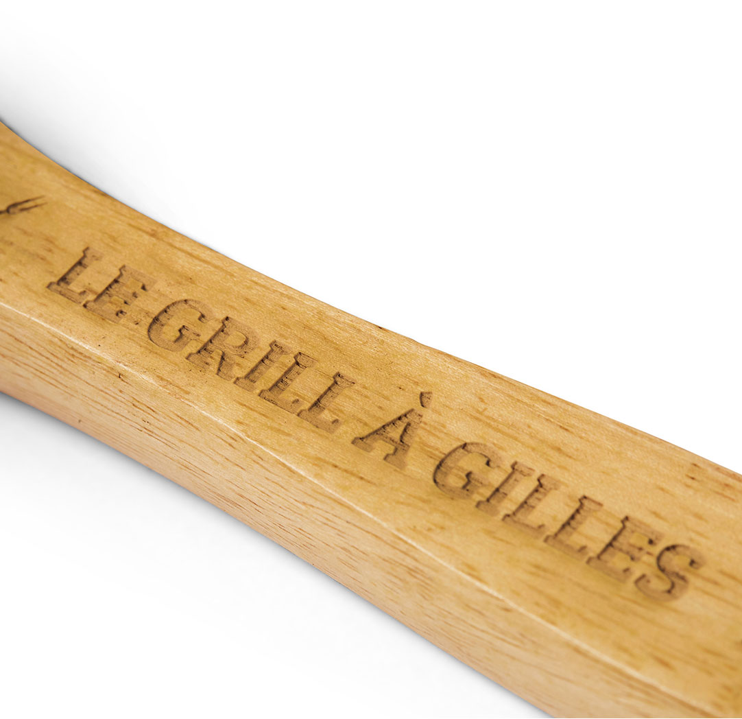 Brosse en bois pour grill personnalisée