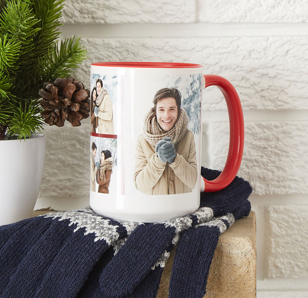 Tasse avec photo de 15 onces - Rouge