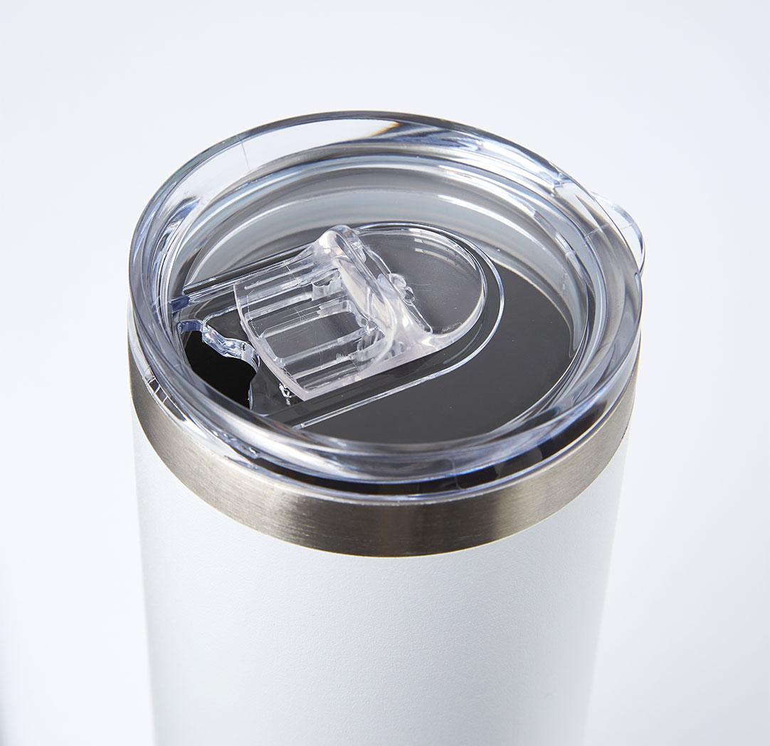 Verre de voyage personnalisé blanc 600 ml