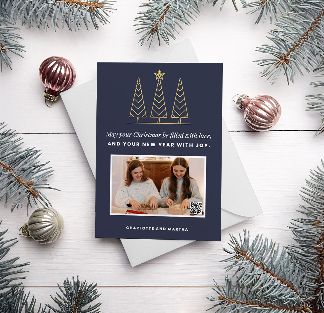 5x7 Flat Soft Touch Video Greeting Cards