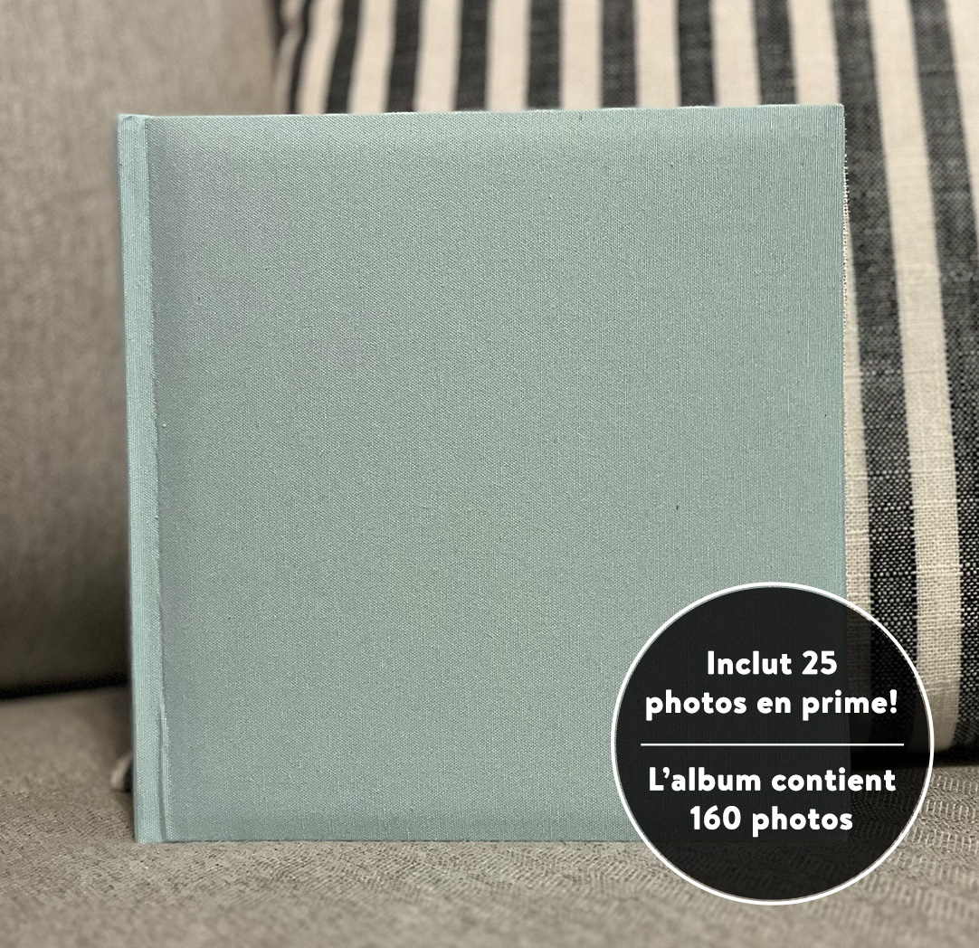 Album photo - 4 x 6 po imitation lin turquoise