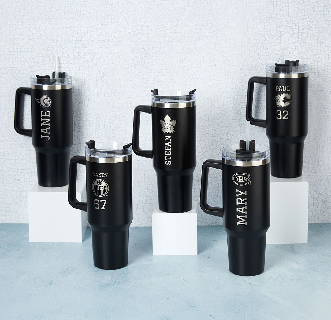 Gobelet de voyage LNH personnalisé de 40 oz noir