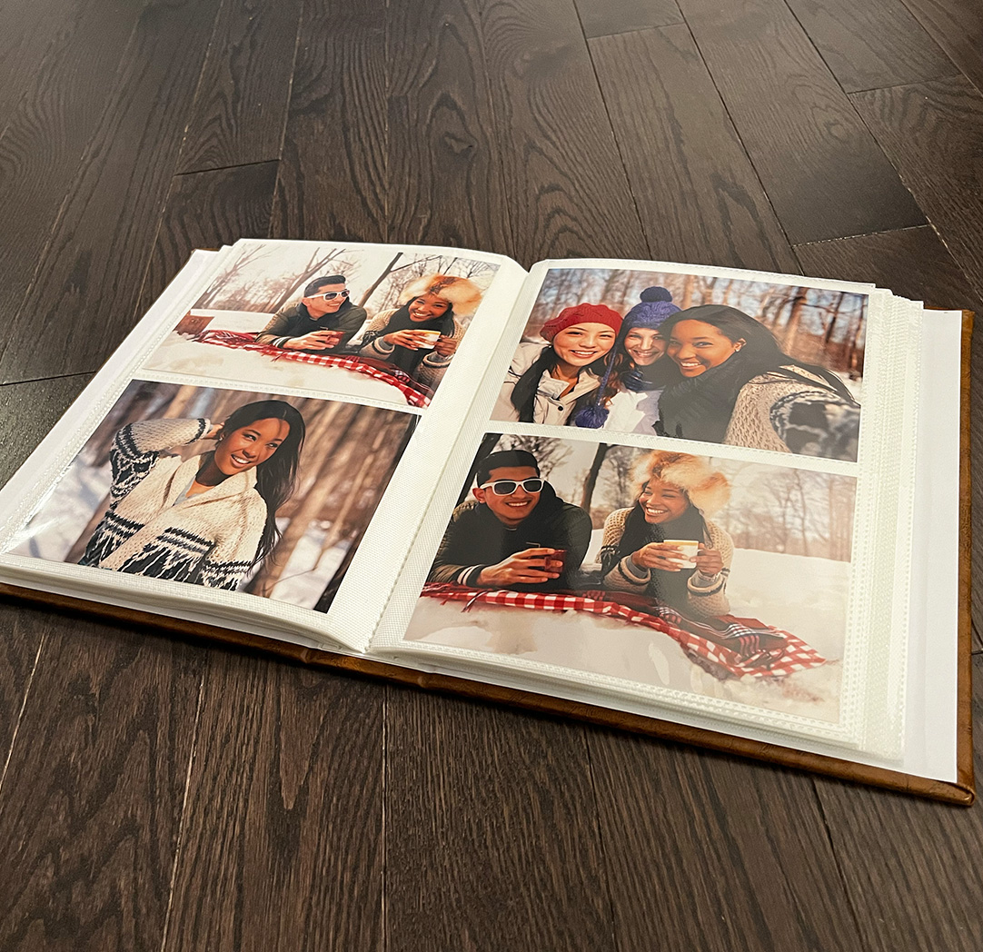 Album photo - 5 x 7 po imitation cuir marron