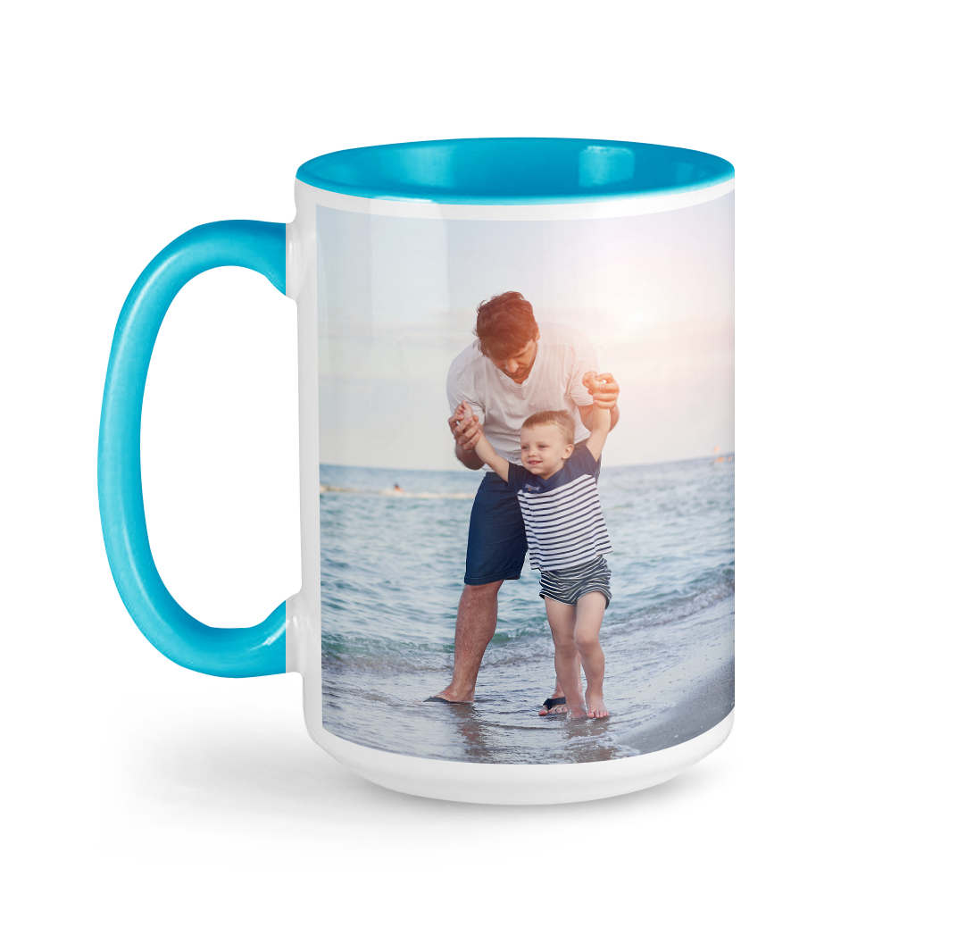 Tasse avec photo de 15 onces - Bleu