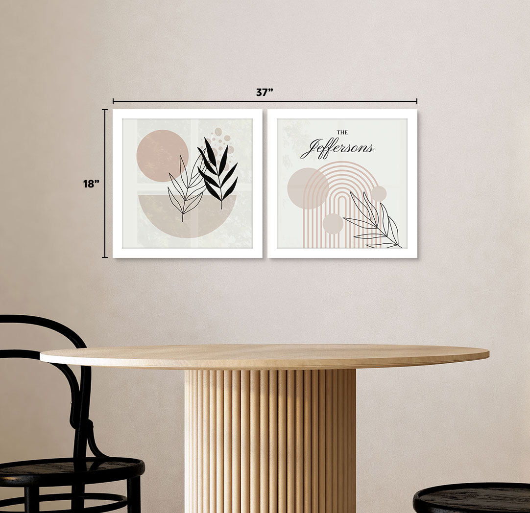 Set of 2 - Themed 12x12 White Frames