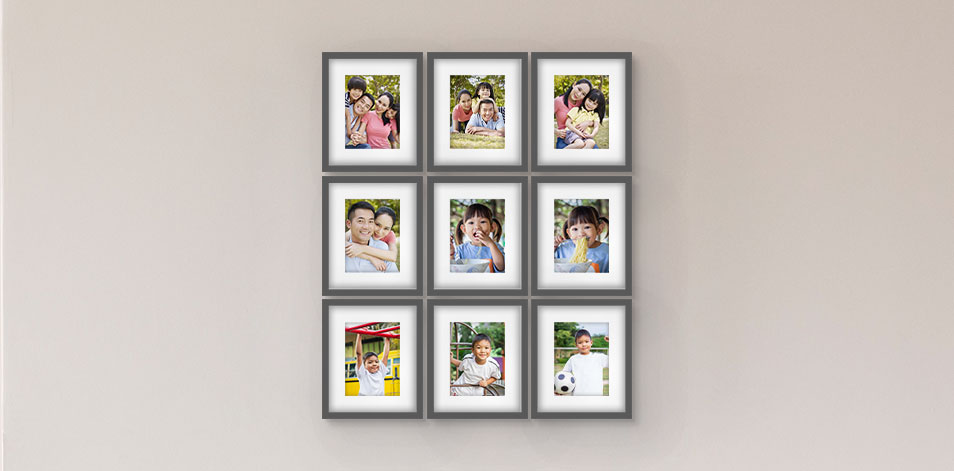8x10 Grey - Set of 9
