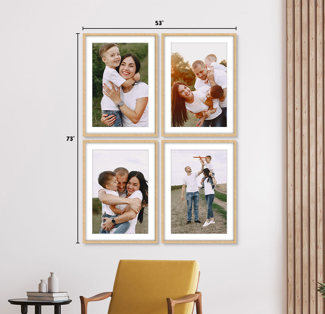 20x30 Wood - Set of 4