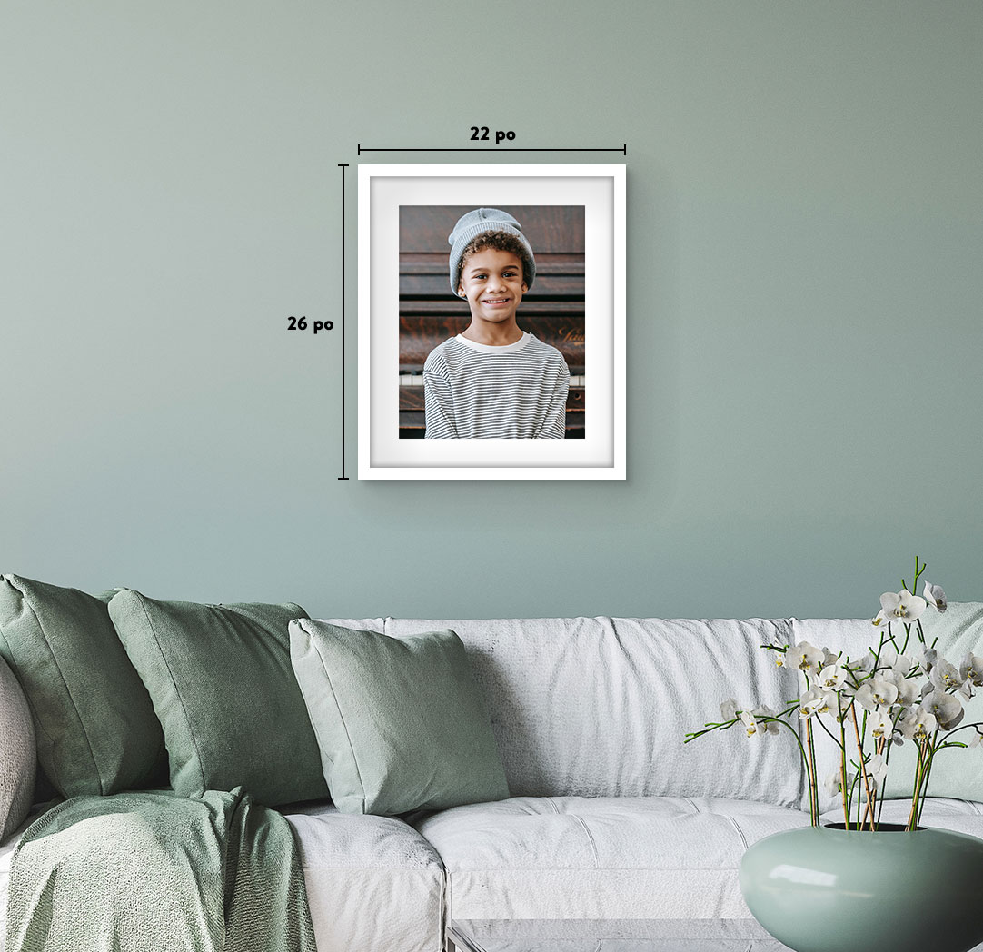 Affiche Étincelle avec cadre blanc de 16 x 20 pouces 