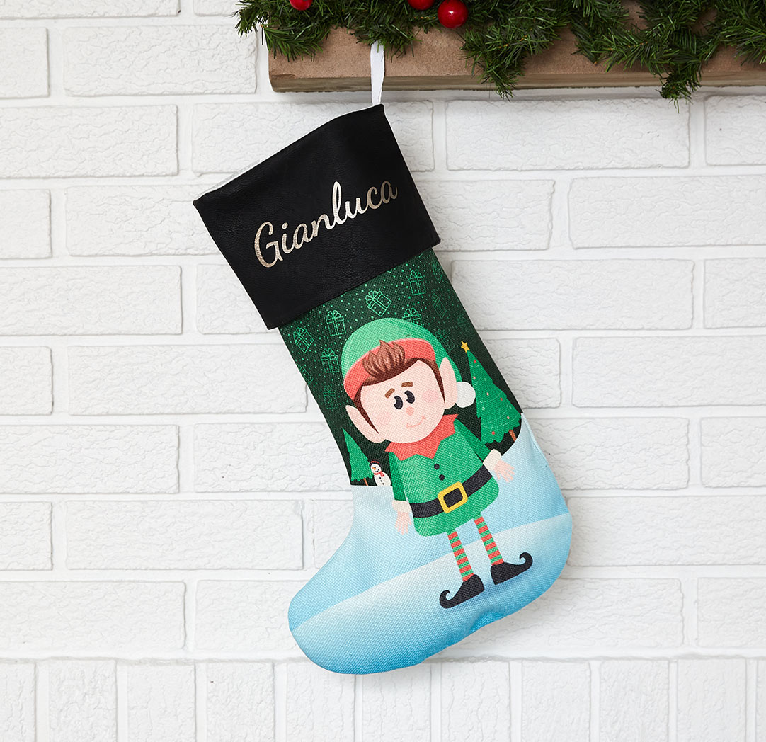 Bas de Noël personnalisé - Lutin