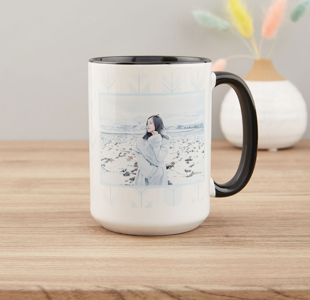 Tasse avec photo de 15 onces - Noir