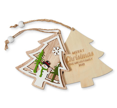 Personalized Wood Ornament - Tree
