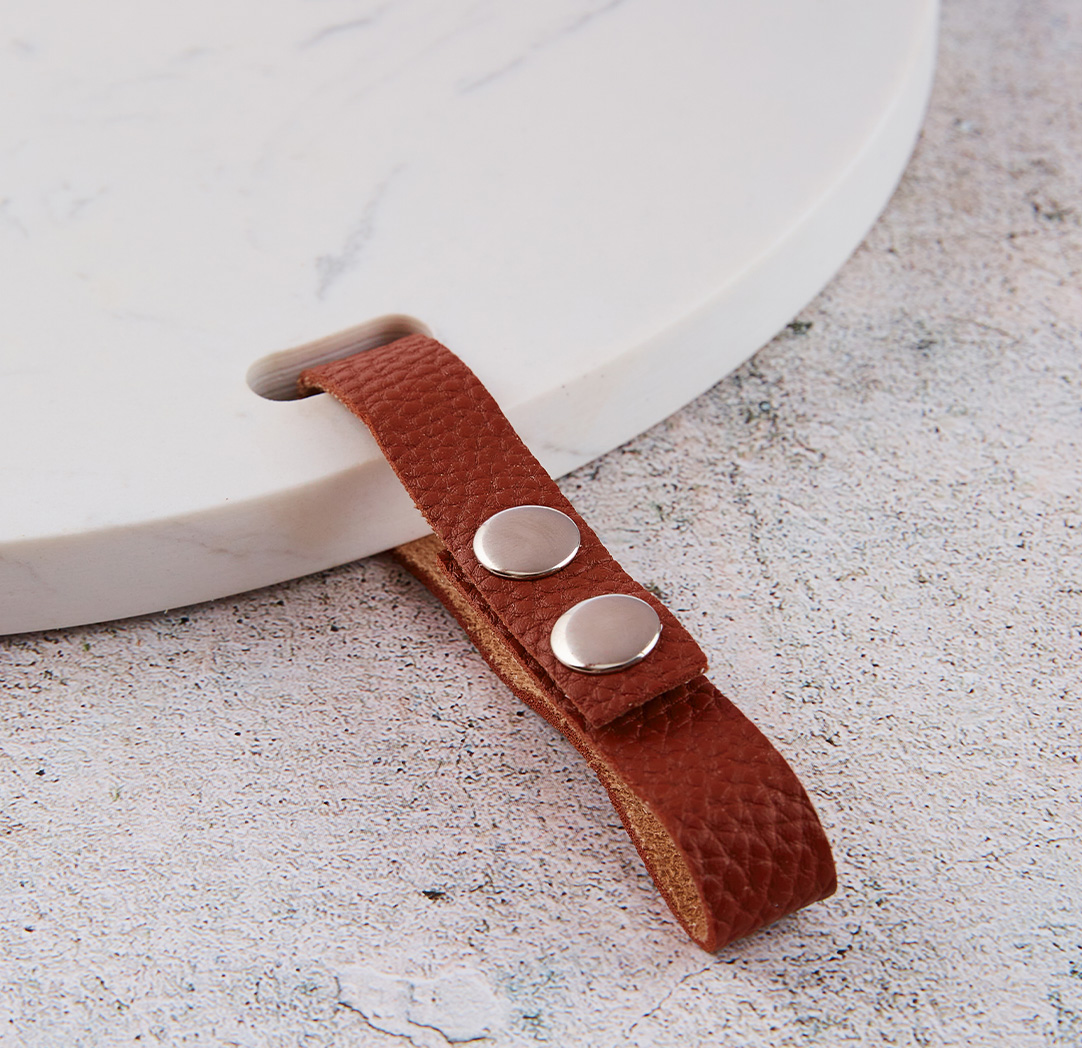 Personalized Round Wood & Marble Cutting Board