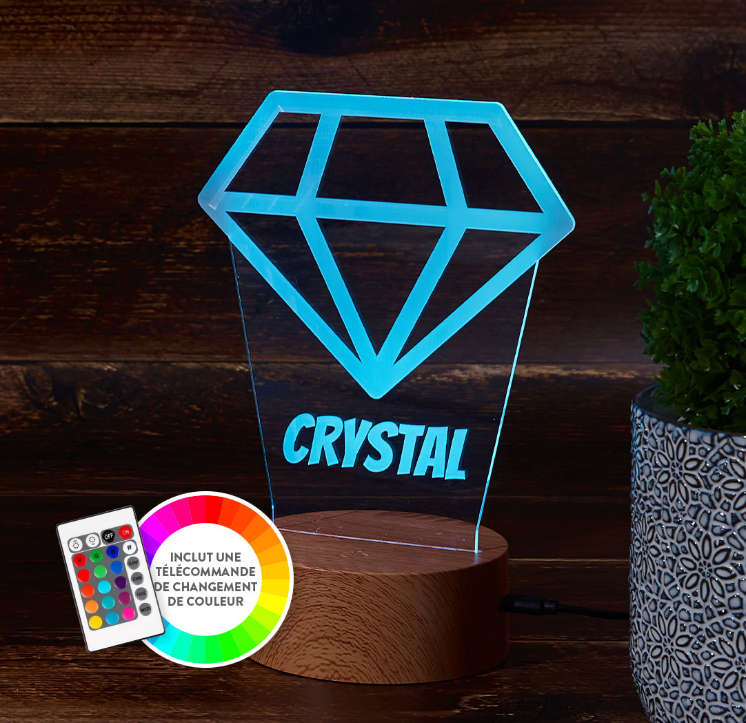 Panneau à DEL personnalisé noir - Cristal