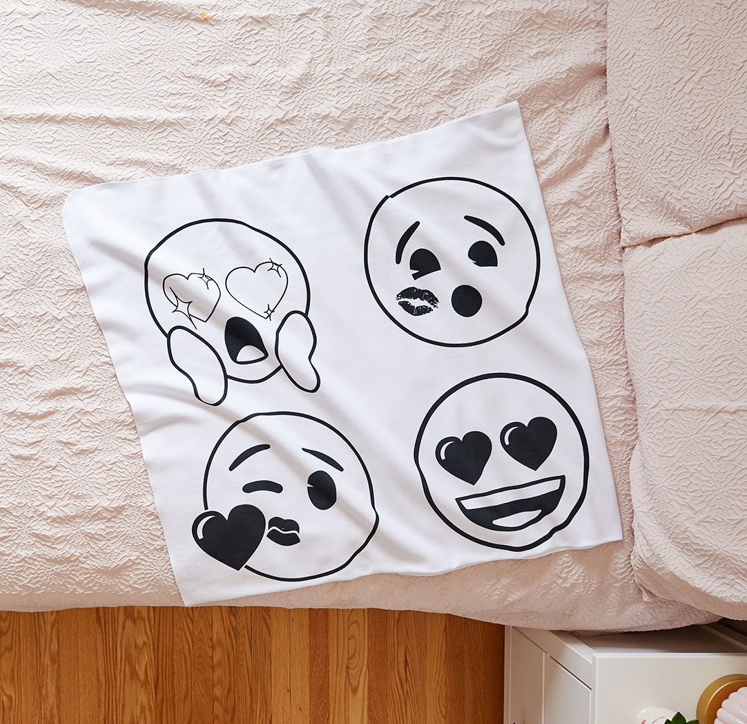 Couverture en molleton de 50 x 60 po avec emoji