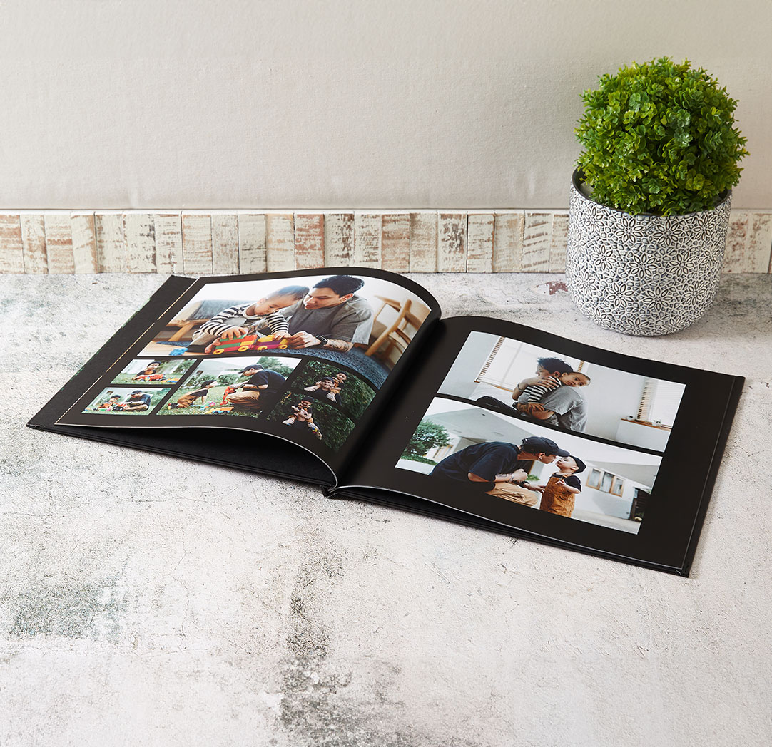 Album photo à couverture rigide personnalisée de 10 x 10 po