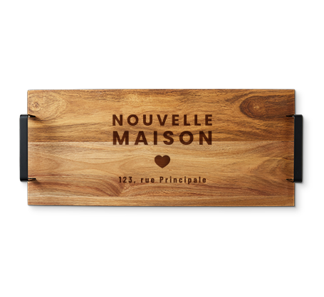 Plateau de service en bois personnalisé