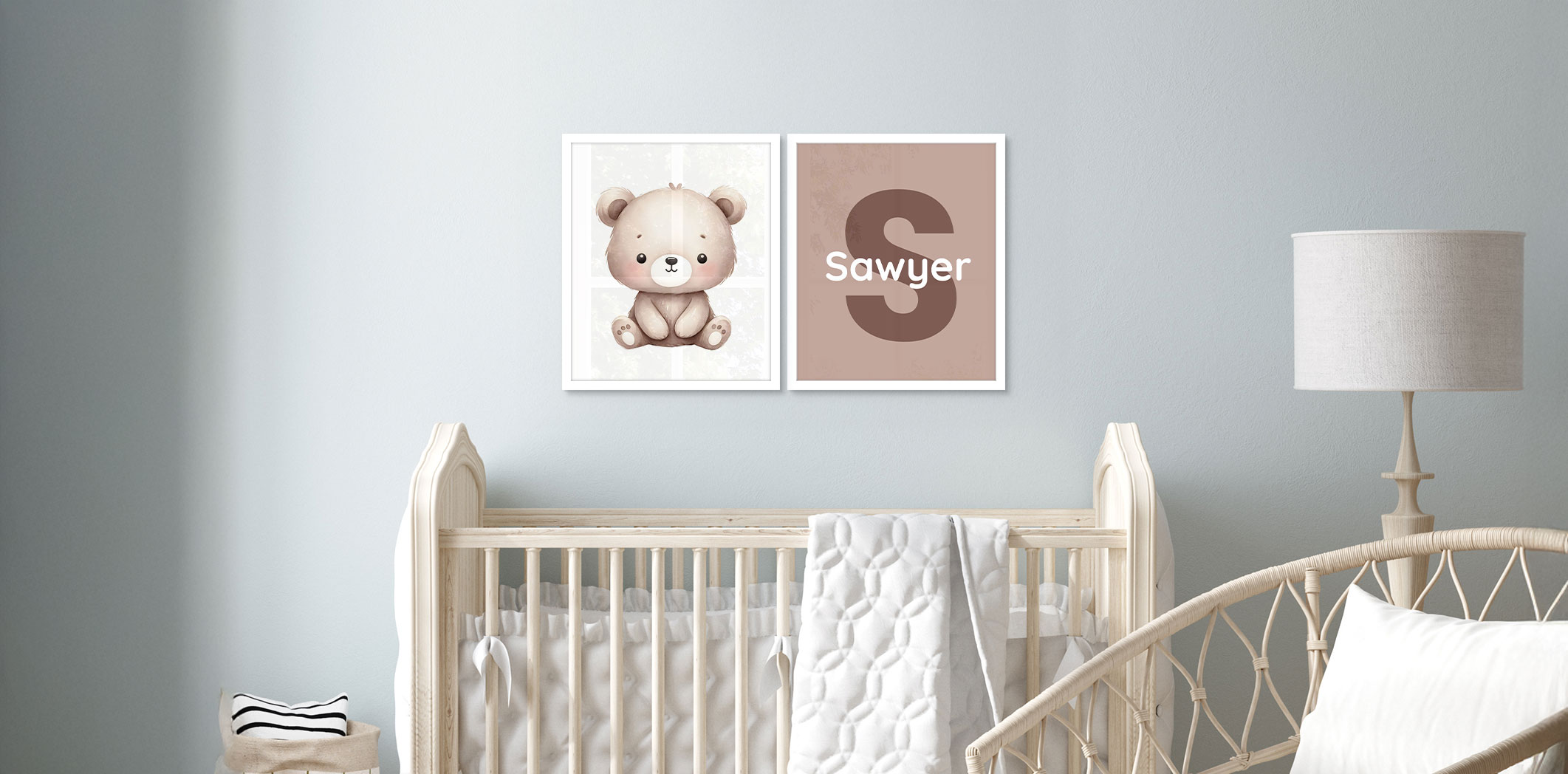 Set of 2 - Themed 16x20 White Frames