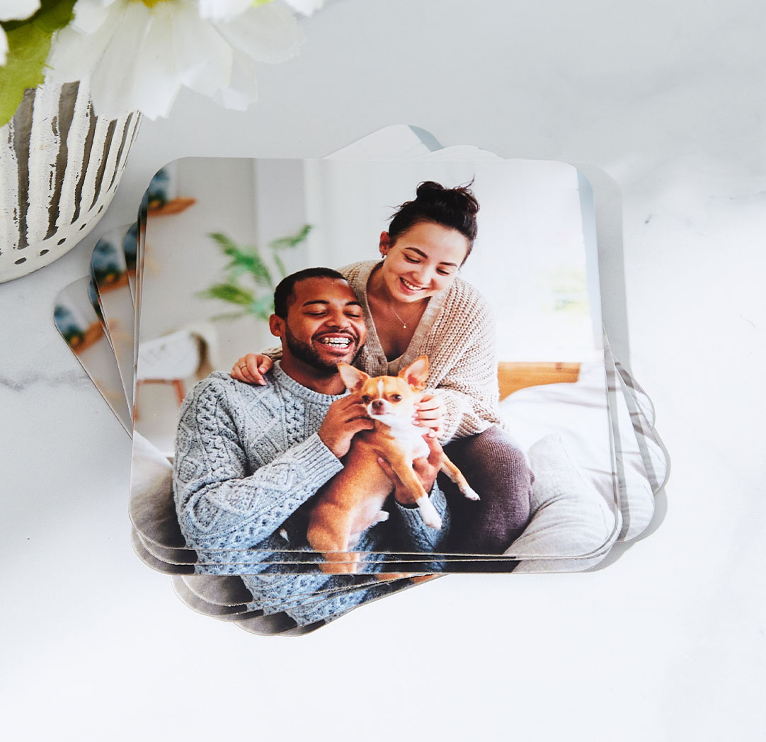 Sous-verres avec photo express (ensemble de 12)