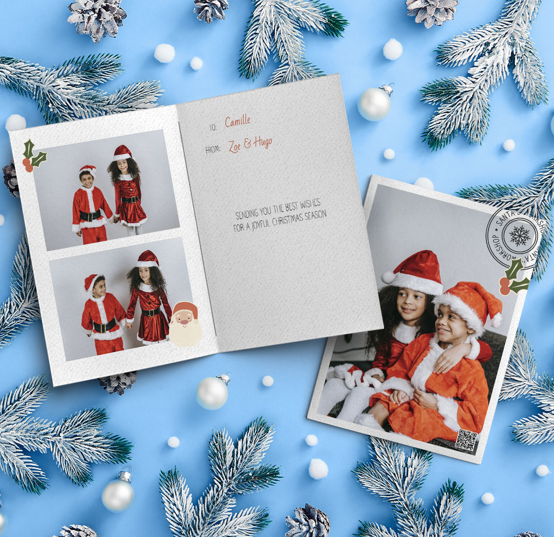 5x7 Folded Soft Touch Video Greeting Cards