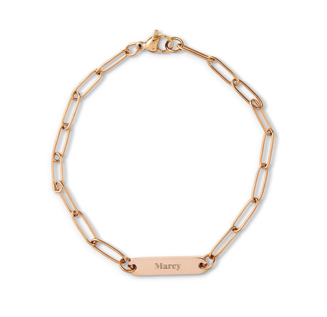 Paperclip Chain Bracelet - Rose Gold Colour