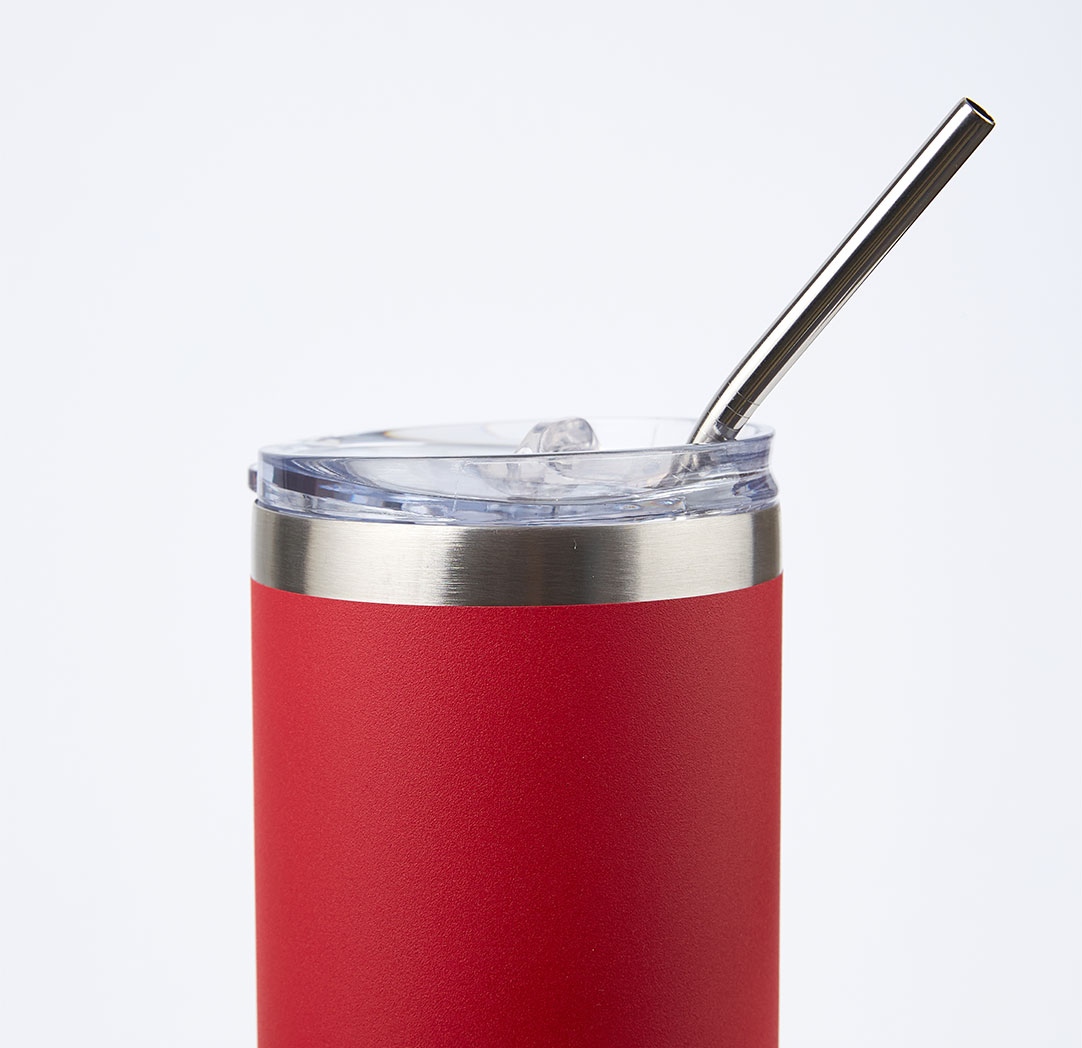 Verre de voyage personnalisé rouge 600 ml