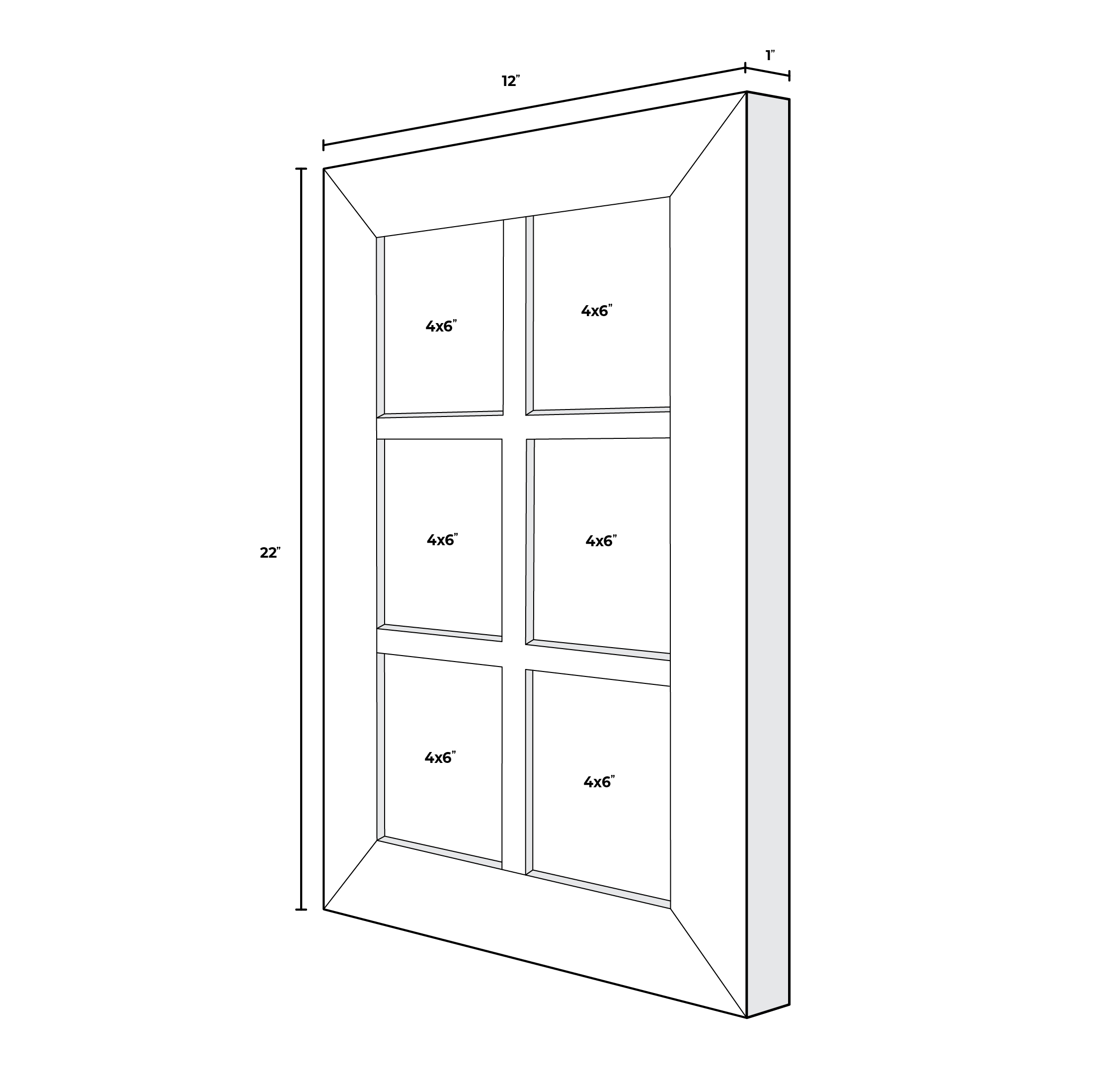 4x6 White Rustic Wood Frame (6)