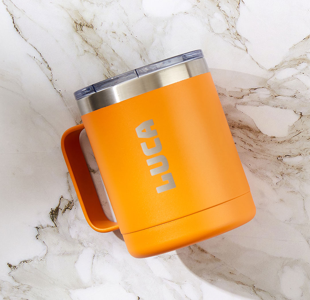 300ml Orange Personalized Travel Mug