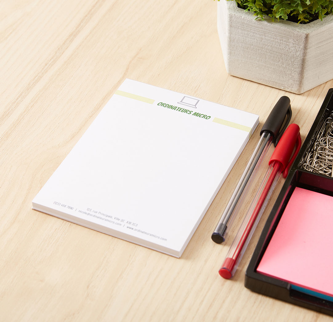 Bloc-notes de 4 x 5,5 pouces