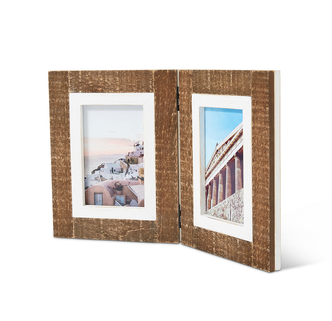 Cadre marron rustique 4 x 6 po (2)