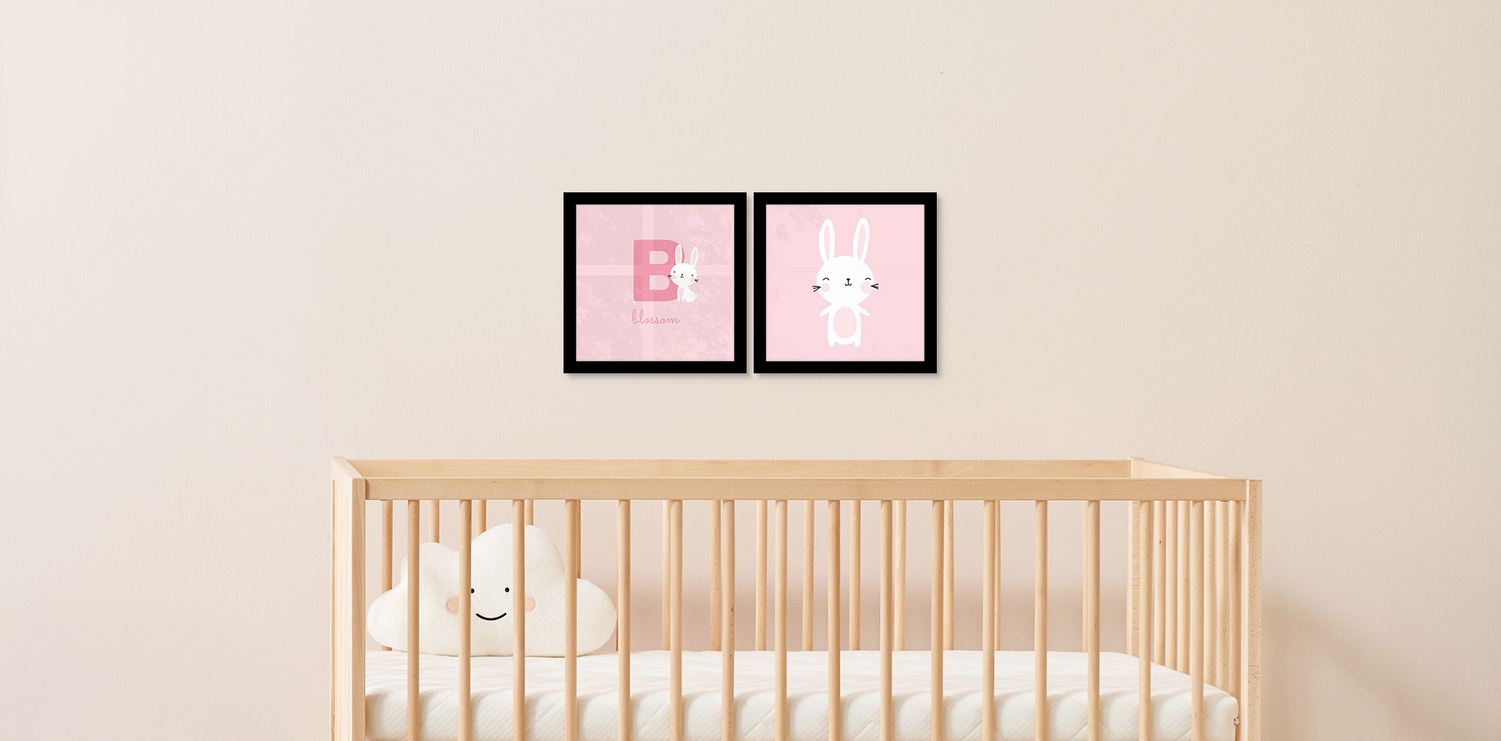 Set of 2 - Themed 8x8 Black Frames