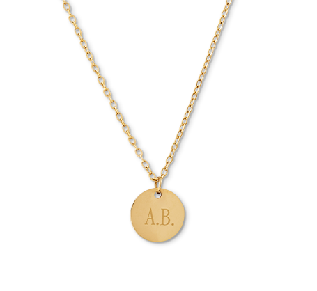 Collier avec petit pendentif rond - couleur or