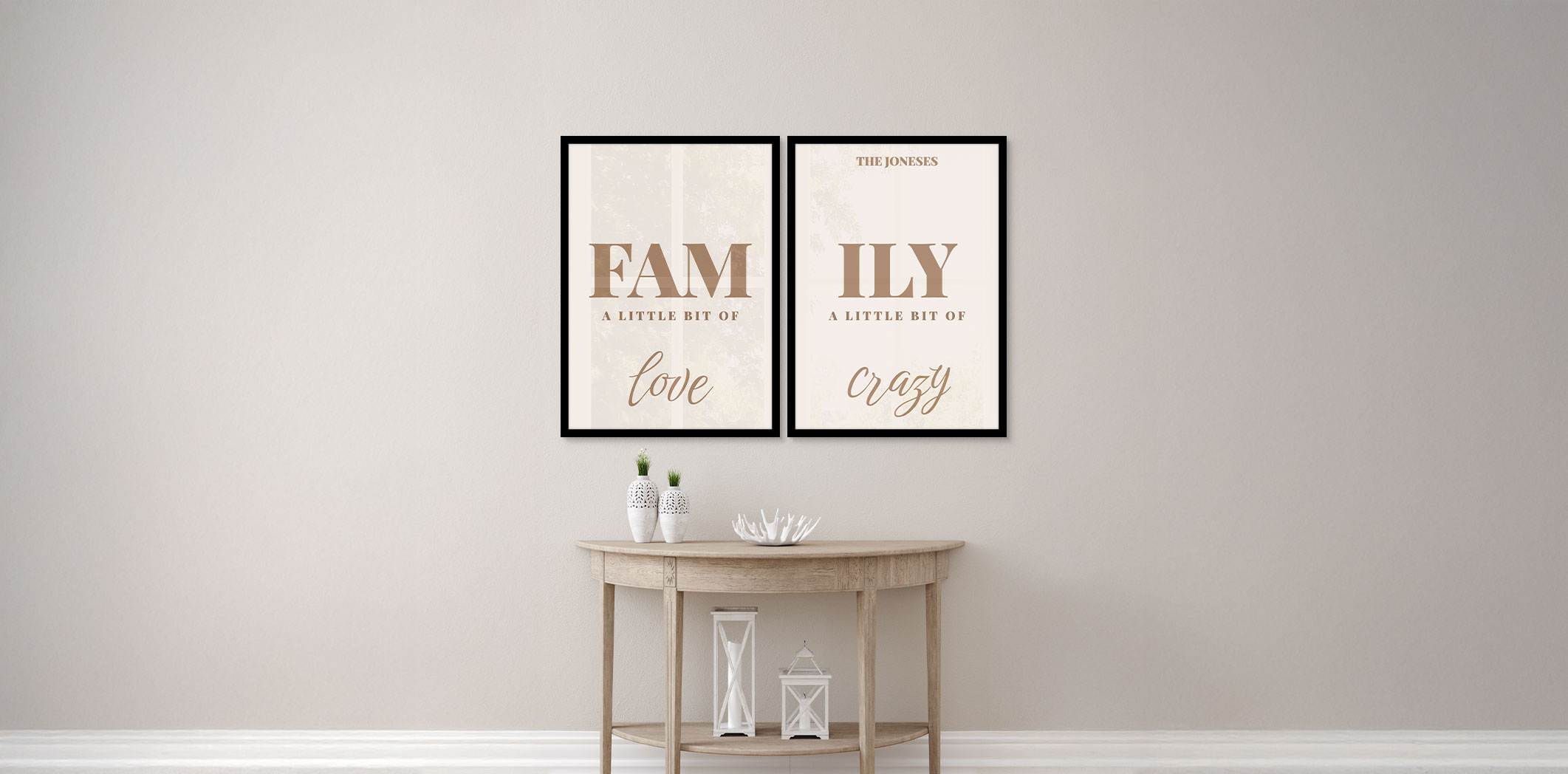 Set of 2 - Themed 20x30 Black Frames