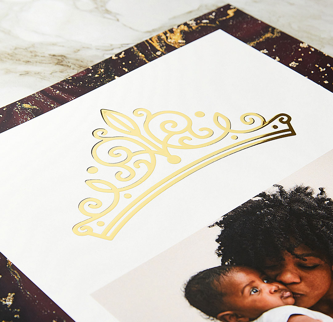 9x12 Folded Soft Touch Foil Greeting Cards