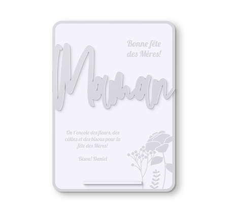 Maman Desktop Card - Clear Acrylic