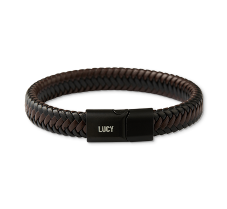 Brown Braided Leather Bracelet