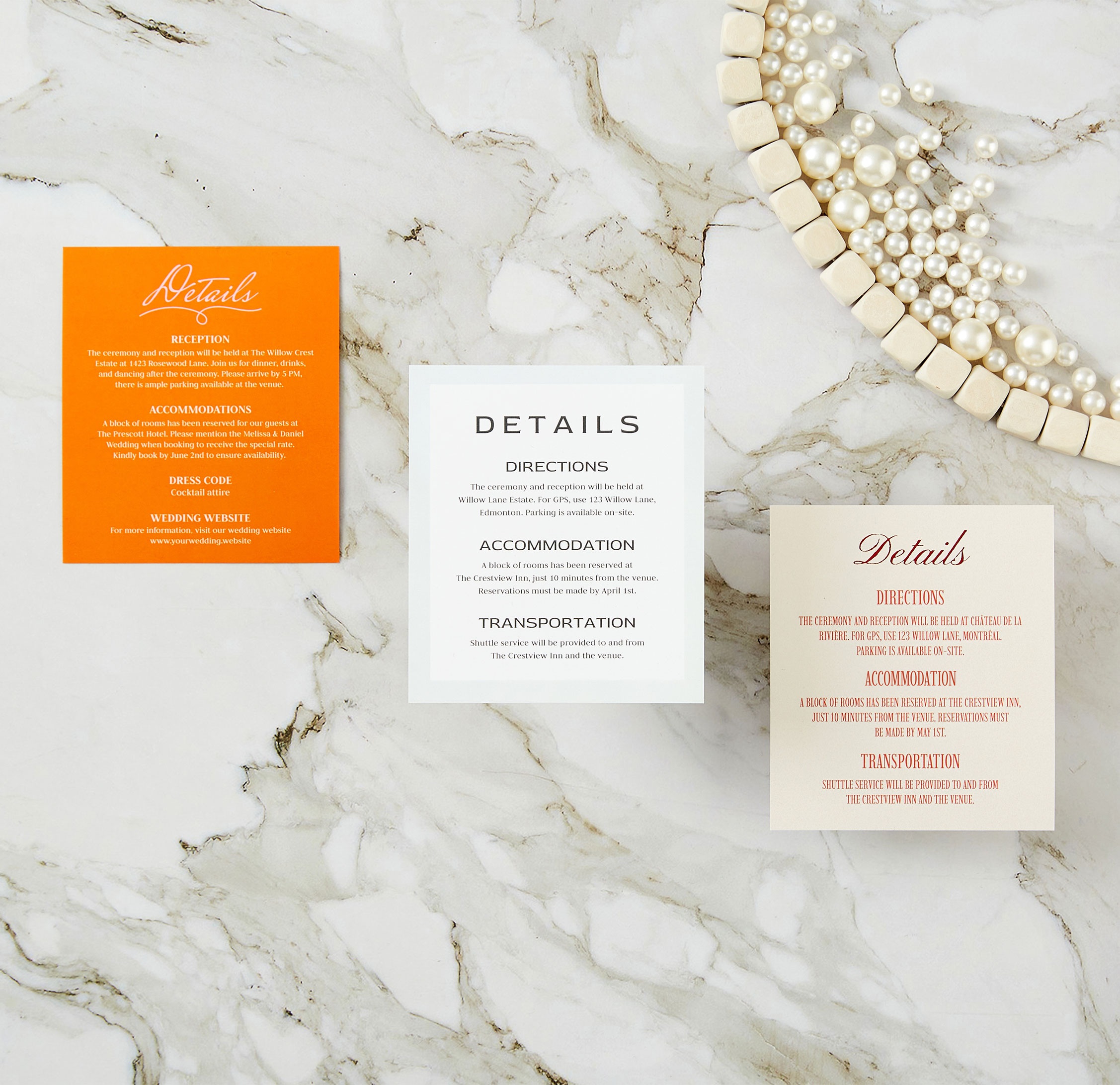 3.5x4 Pearl Detail Cards