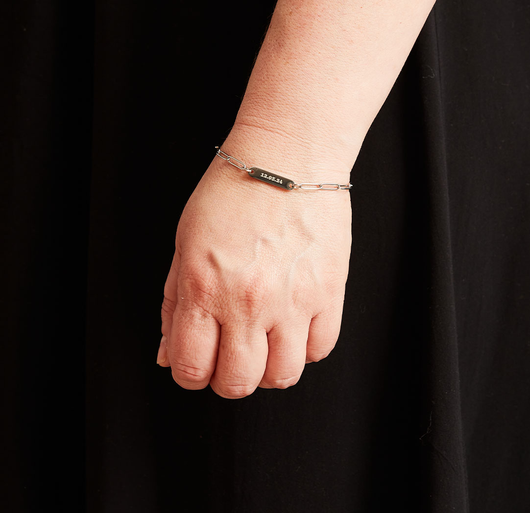 Bracelet de chaîne de trombones - couleur argent
