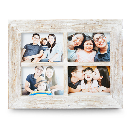 Cadre blanc rustique 5 x 7 po (4)
