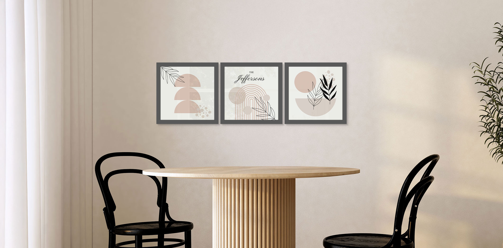 Set of 3 - Themed 12x12 Grey Frames