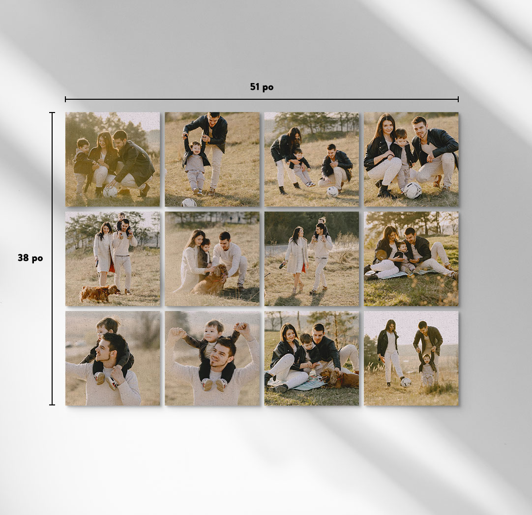 Photos sur toile économiques de 12 x 12 po  - Ensemble de 12