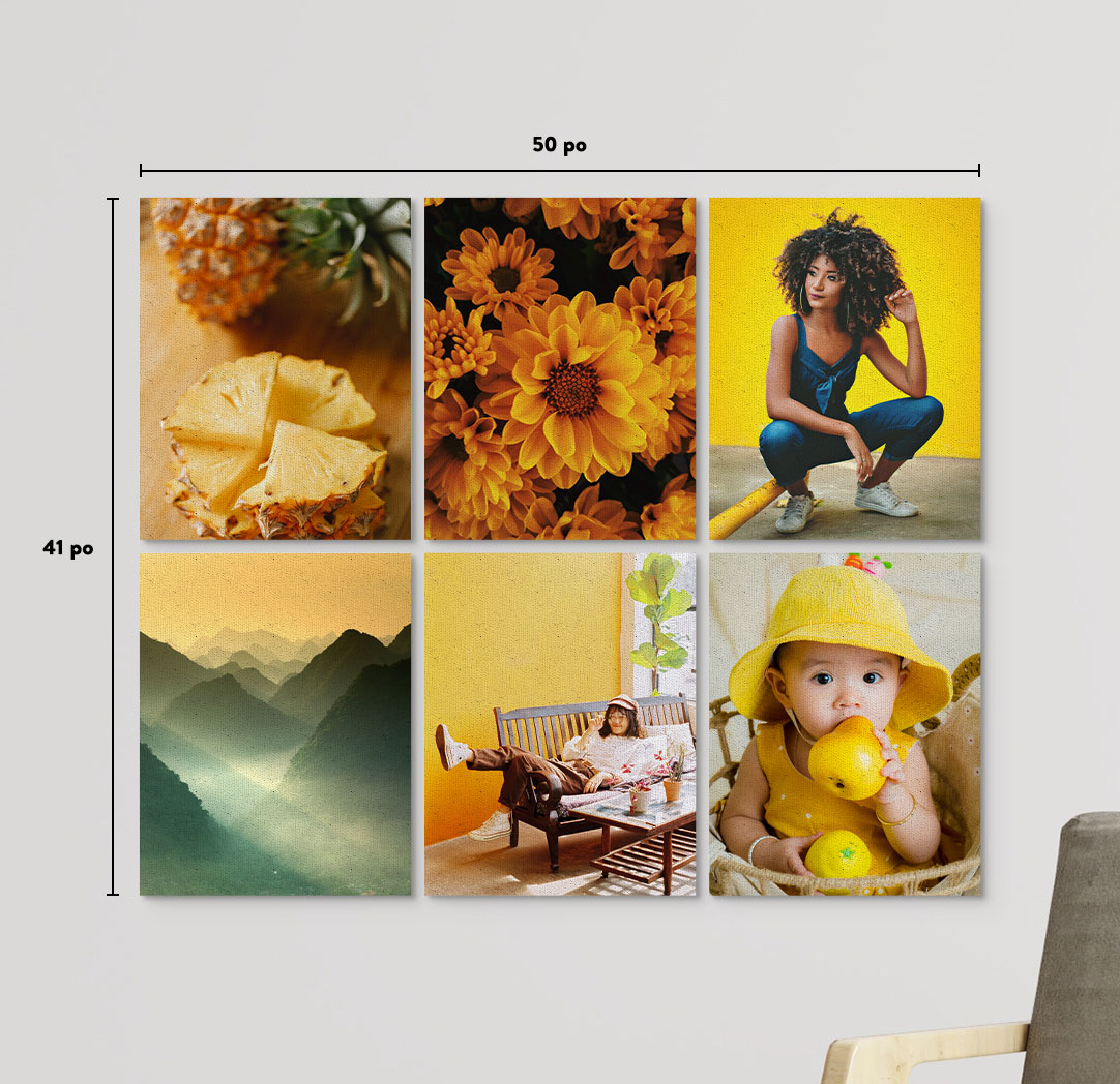 Photos sur toile économiques de 16 x 20 po  - Ensemble de 6